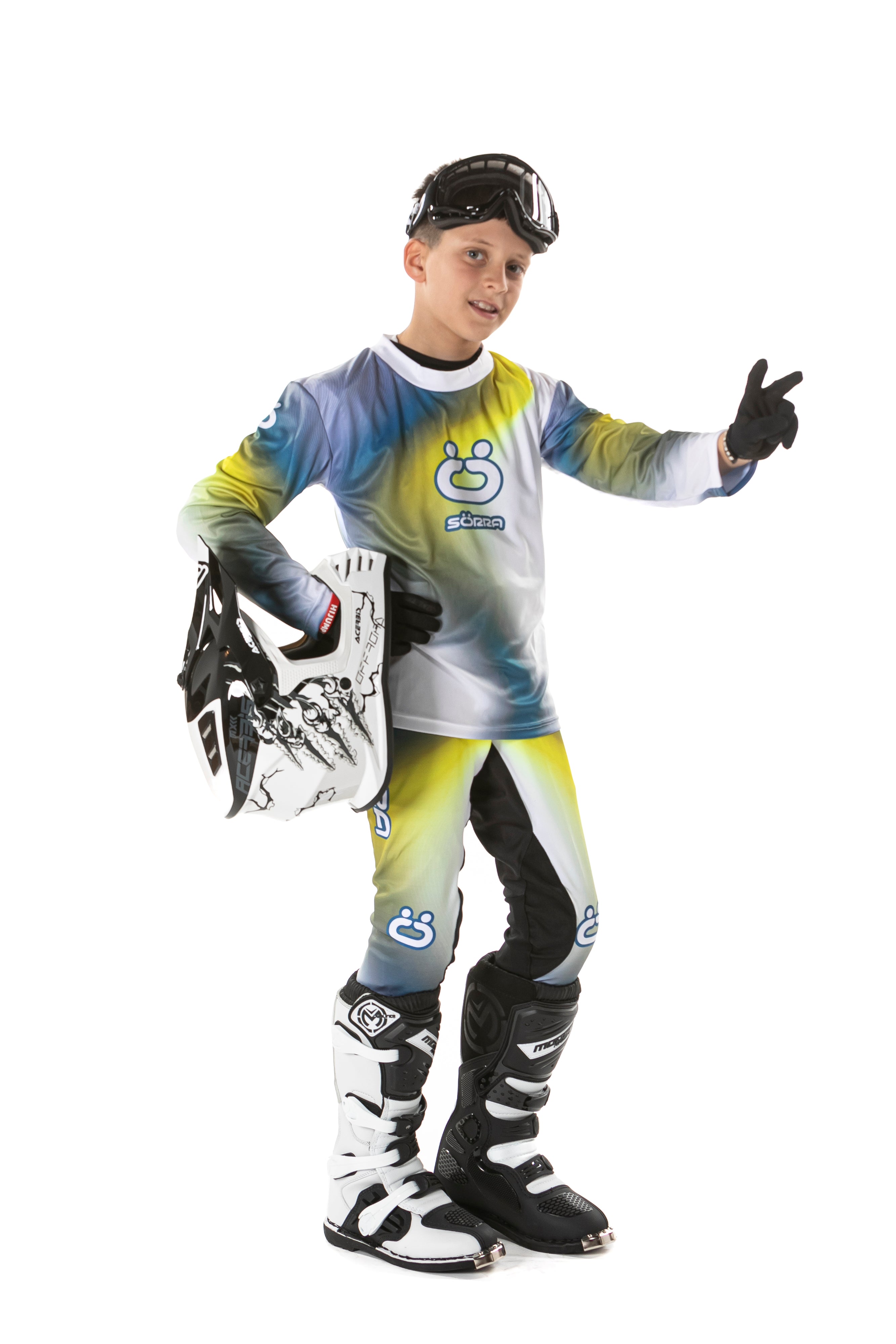 CONJUNTO ENDURO & MX JUNIOR BLANCO