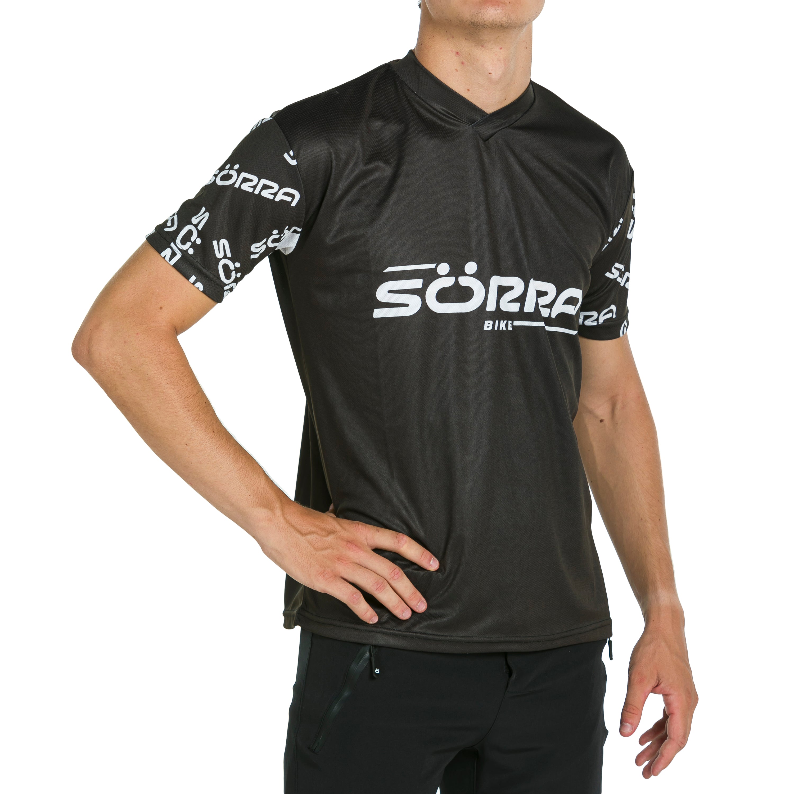 Conjunto de Ropa MTB SS 2 Letras Negra