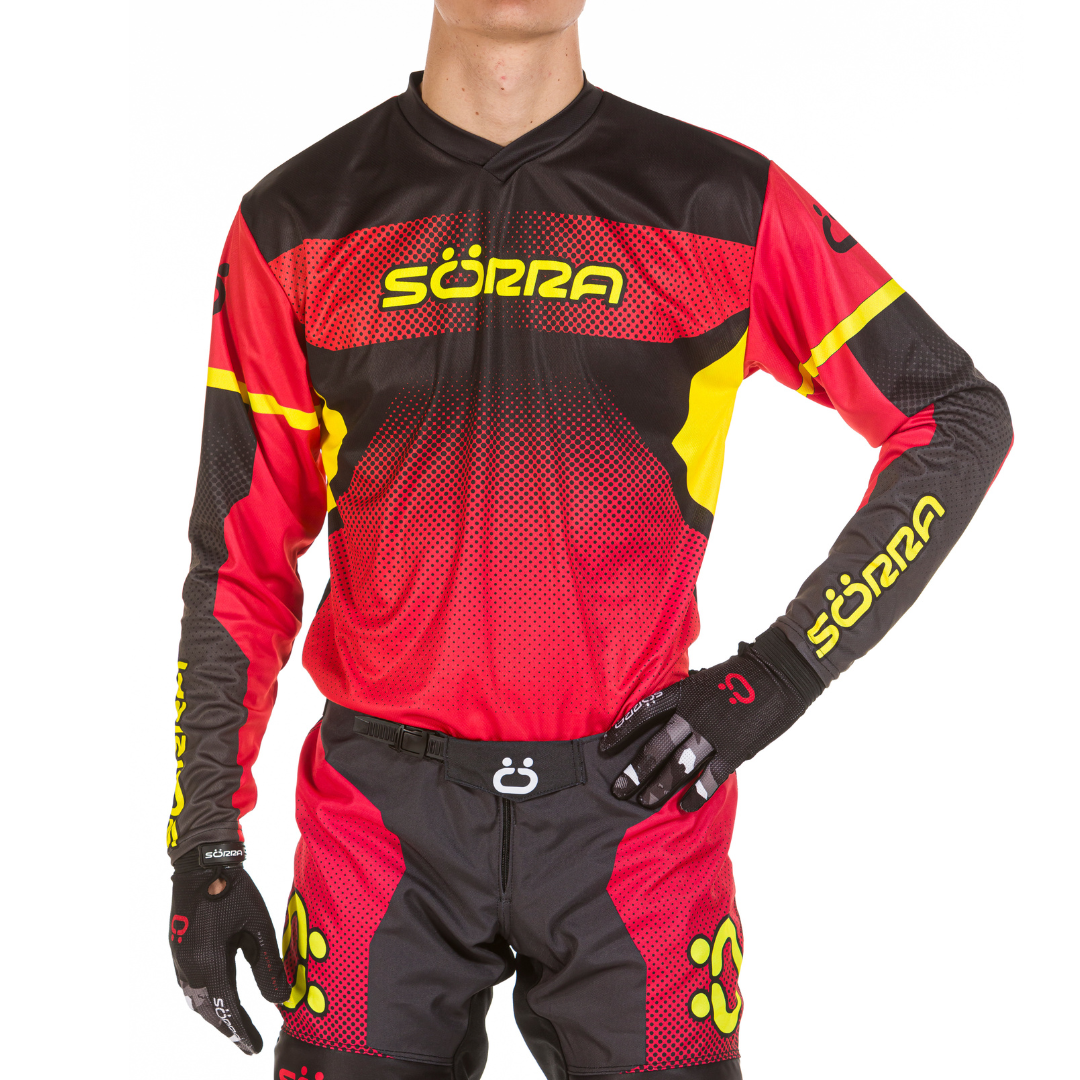 CAMISETA ENDURO FLOW ROJO-AMARILLO