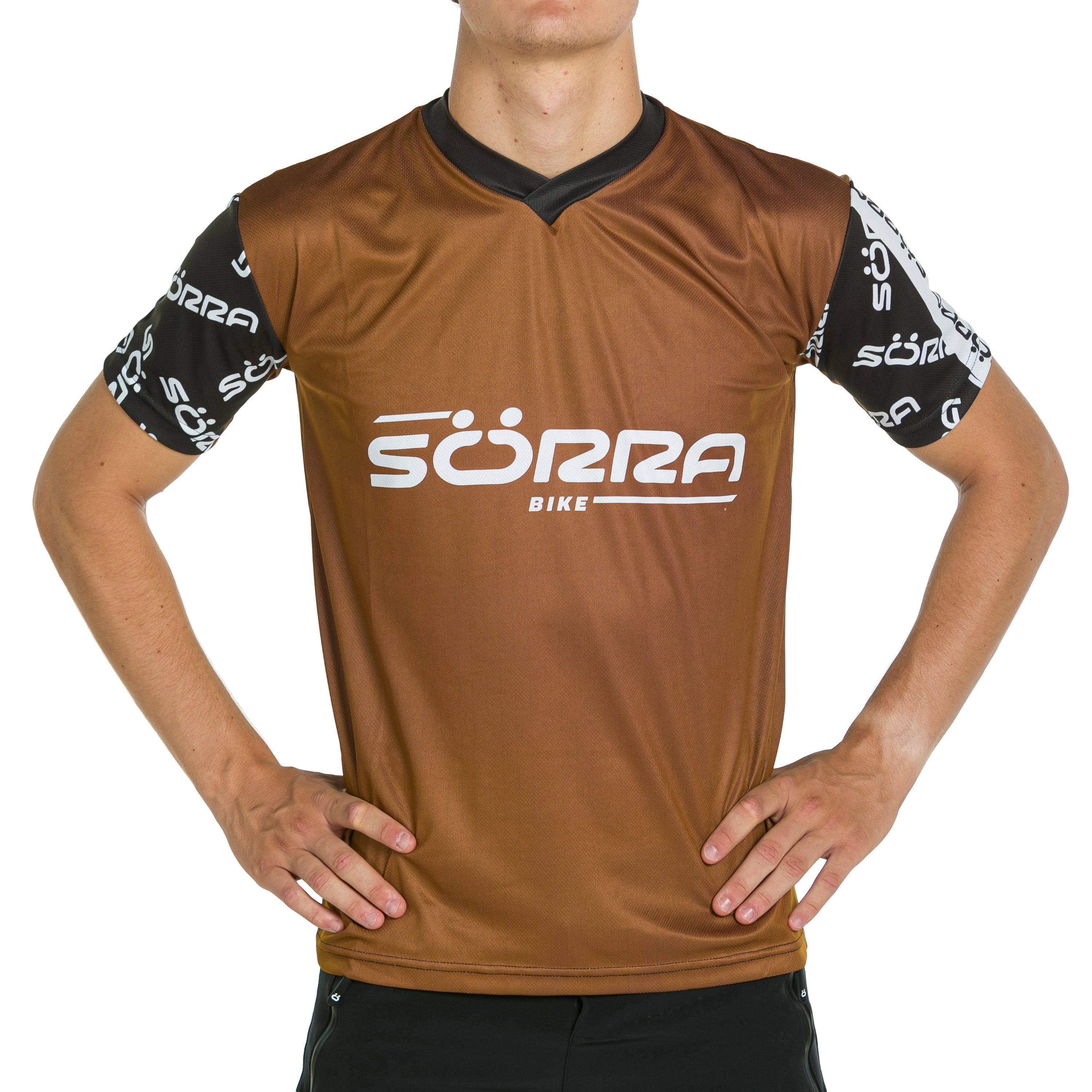 T-SHIRT SS MTB SÖRRA LETTERS BROWN