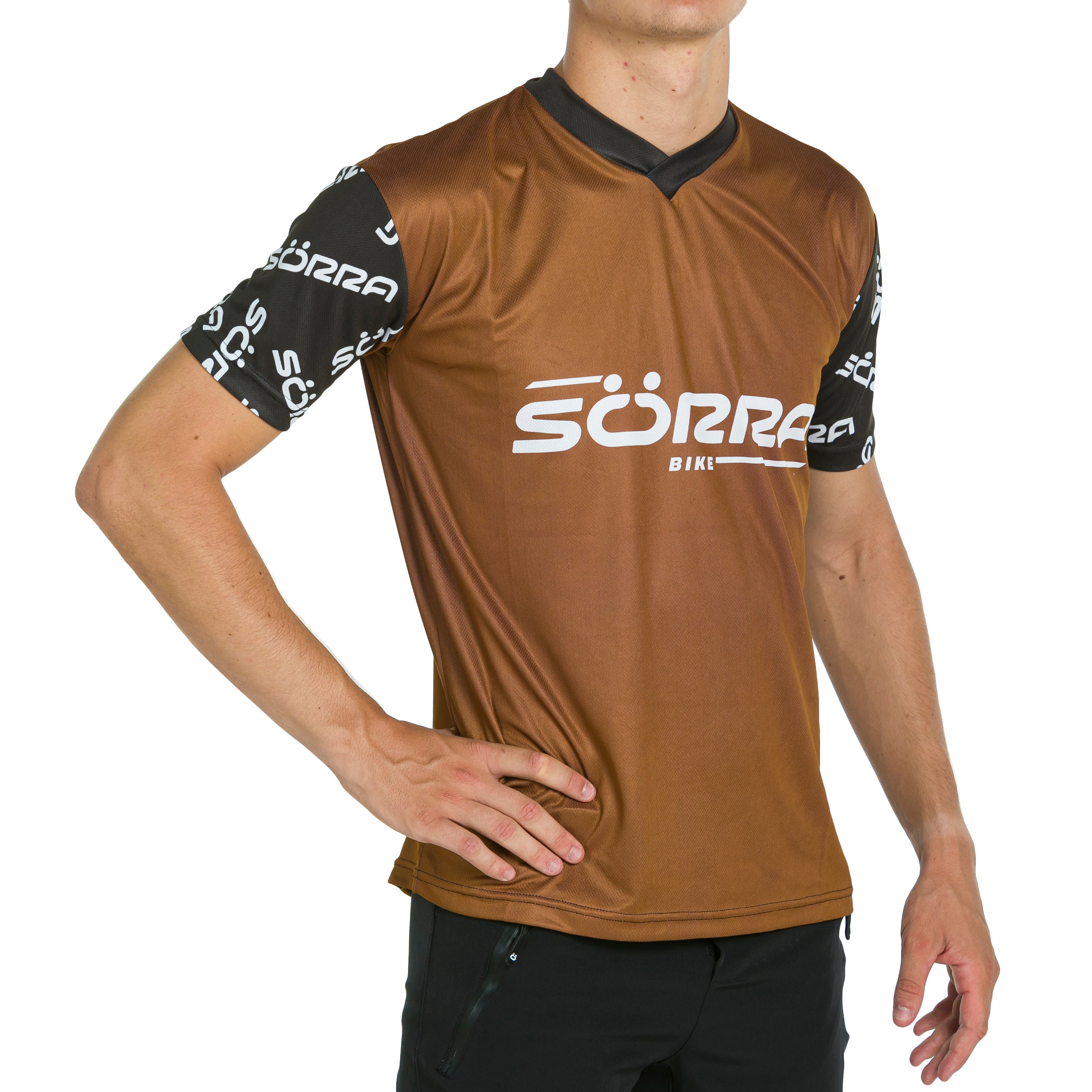 T-SHIRT SS MTB SÖRRA LETTERS BROWN