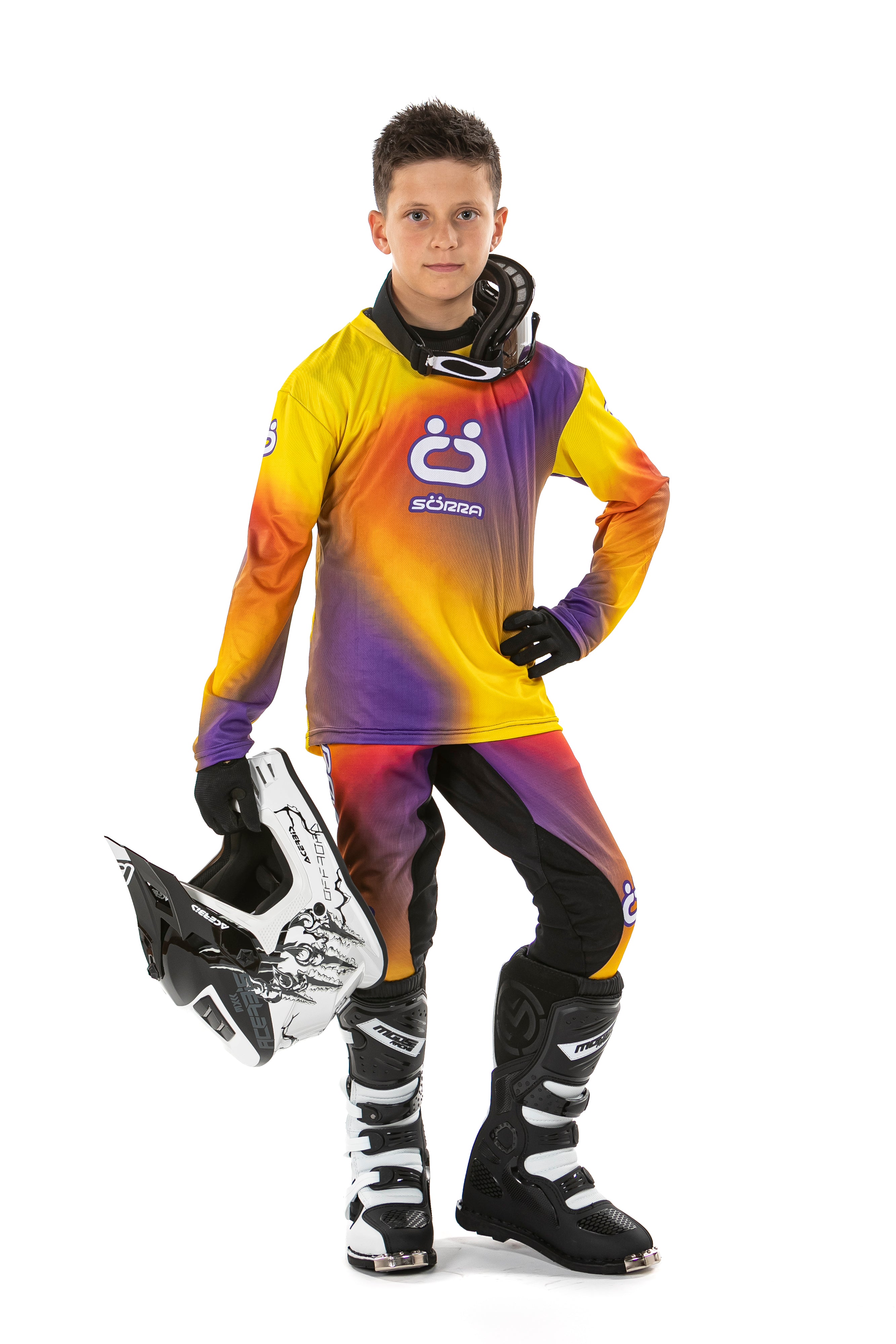 CONJUNTO ENDURO & MX JUNIOR GRIS