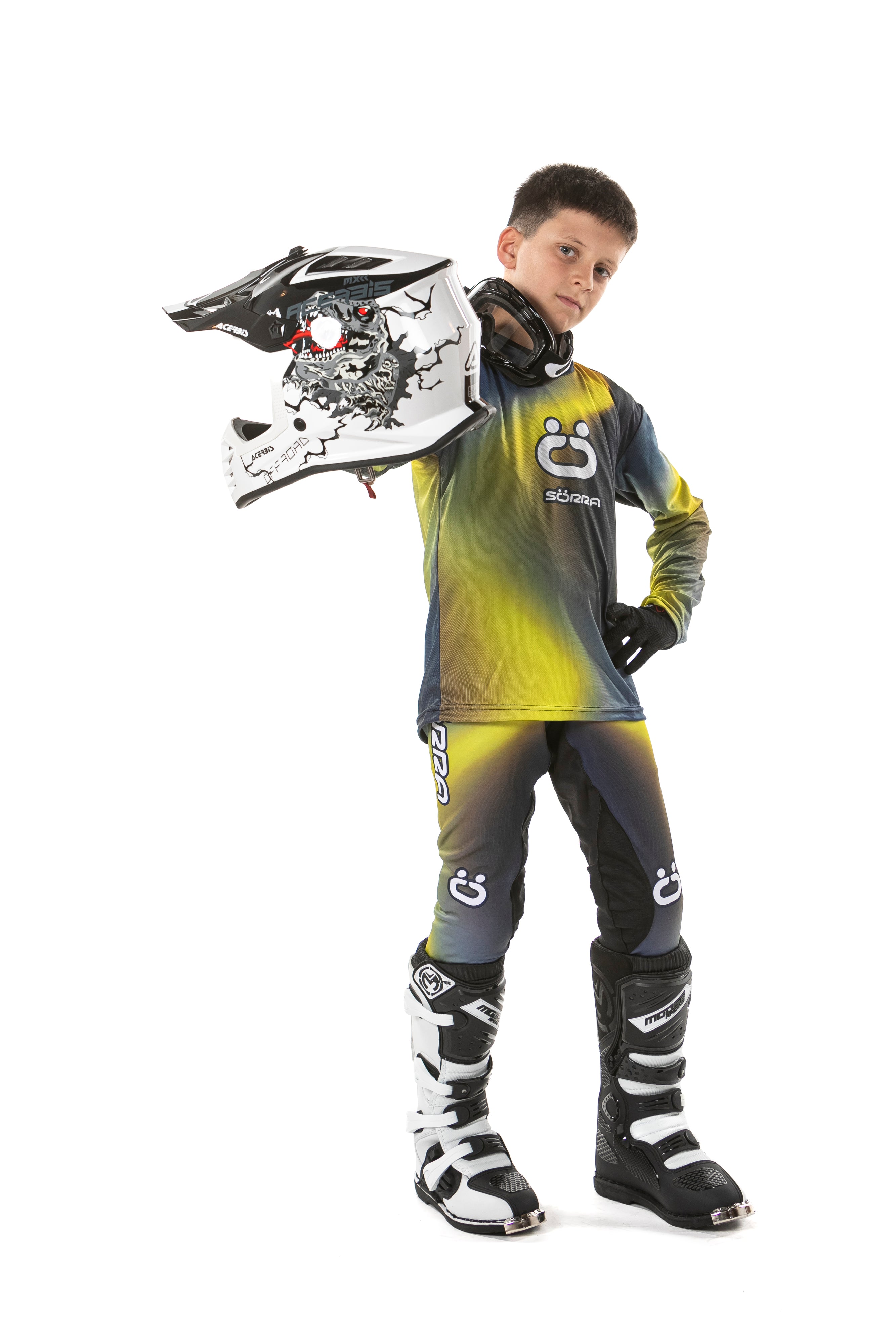 CONJUNTO ENDURO & MX JUNIOR GRIS