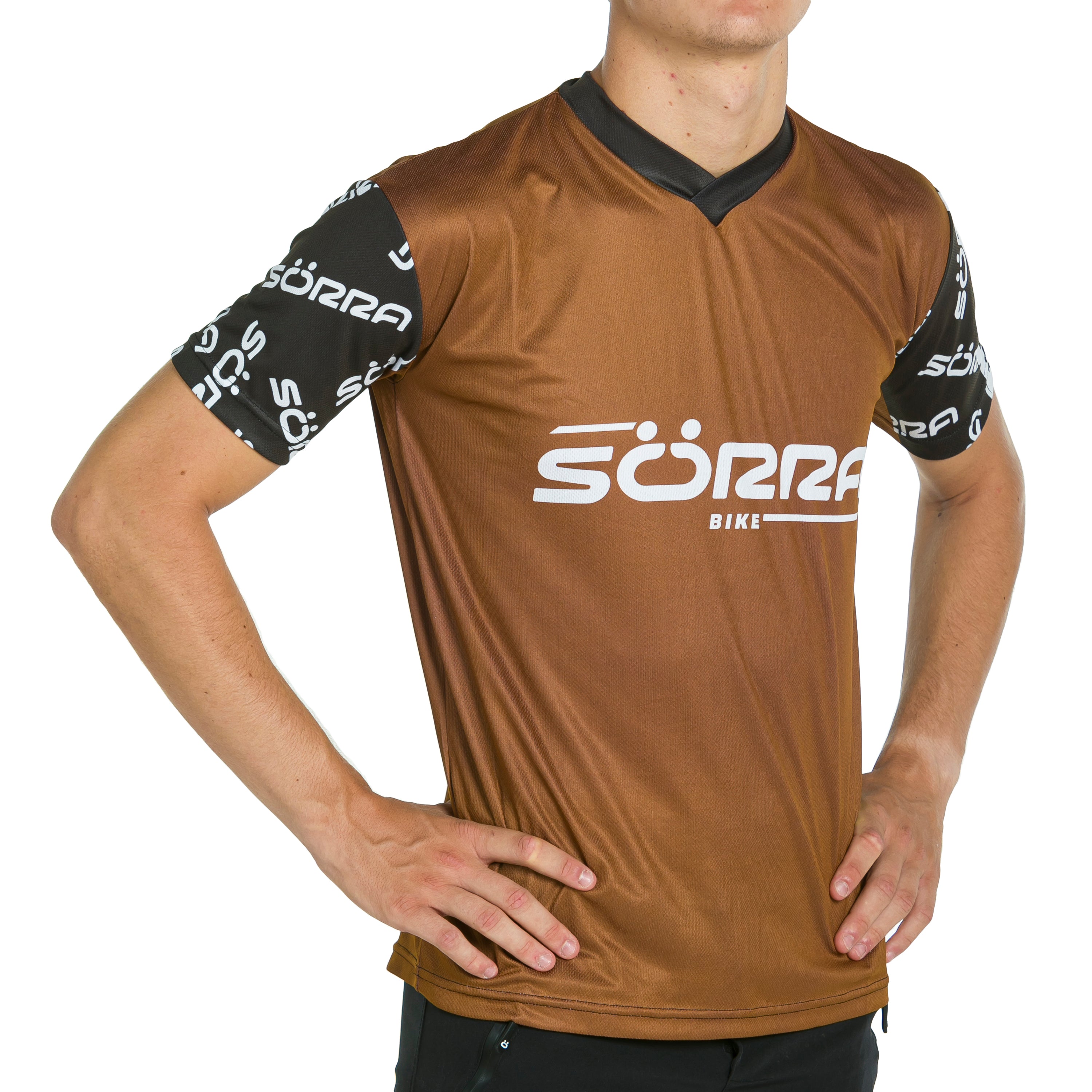 Conjunto de Ropa MTB SS 2 Letras Marrón