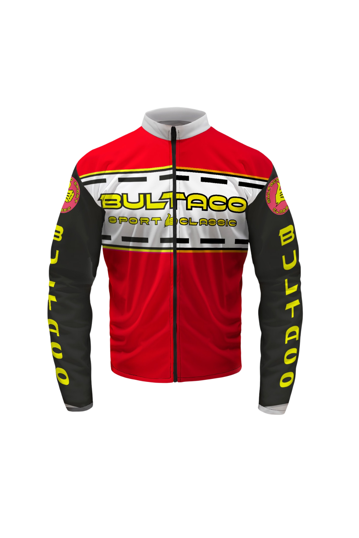 Personnalisez votre veste Bultaco grâce à cette option sur mesure, disponible uniquement sur demande à gestion@sorra.es.