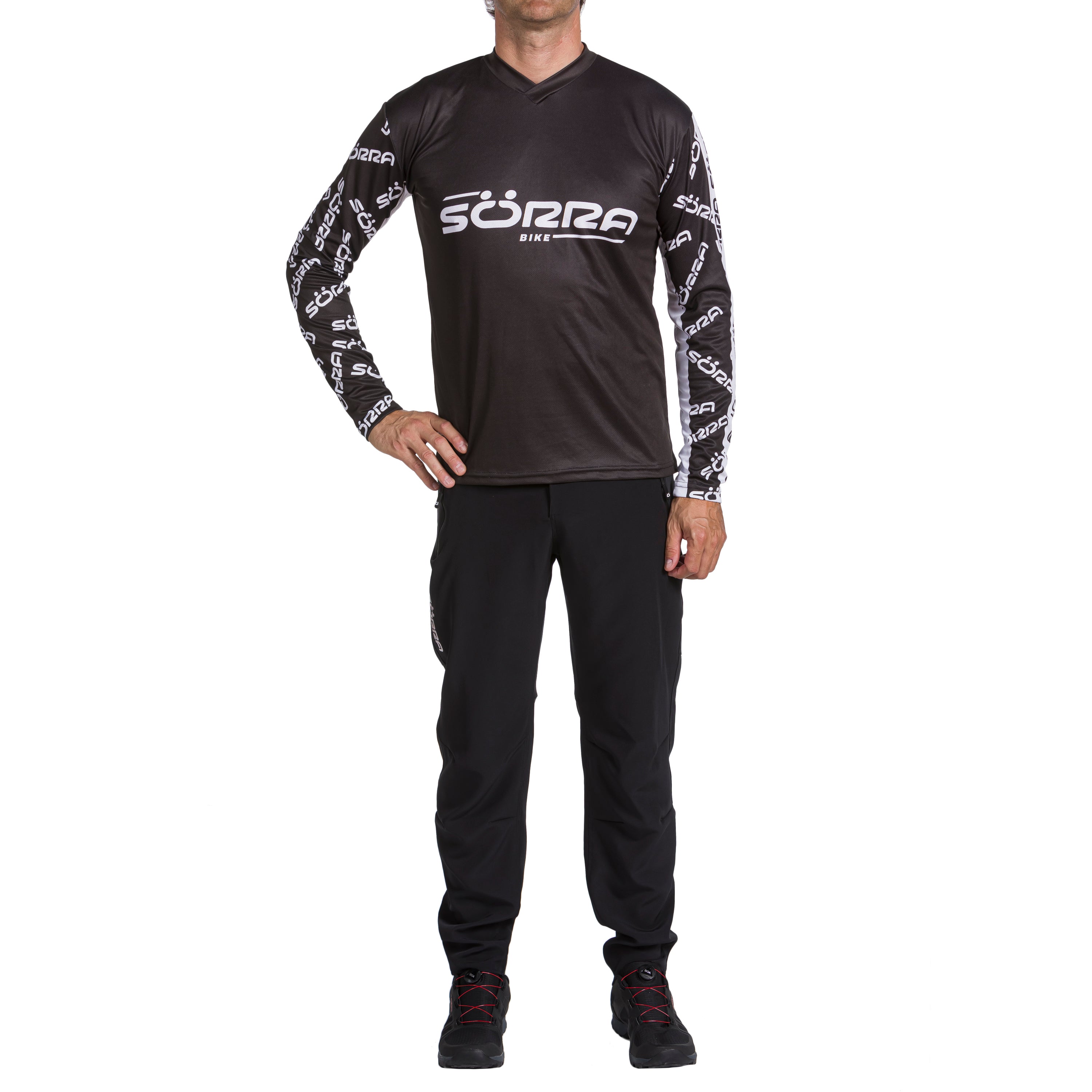 CONJUNTO 2 ROPA MTB LETTERS NEGRO