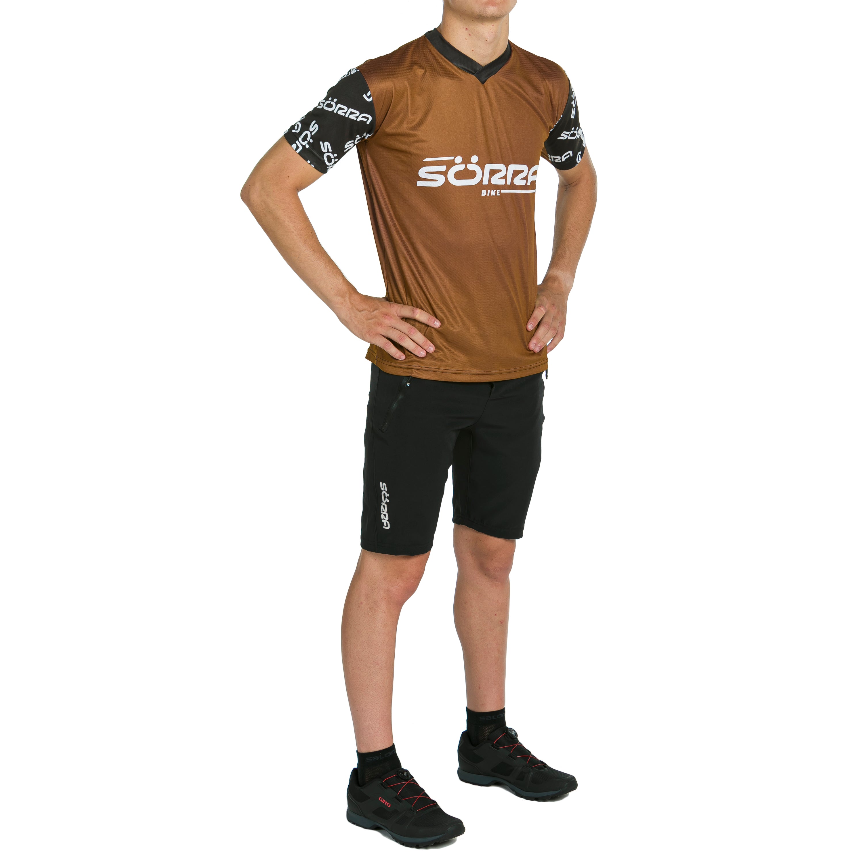MTB CLOTHING SET SS 2 LETTERS BROWN