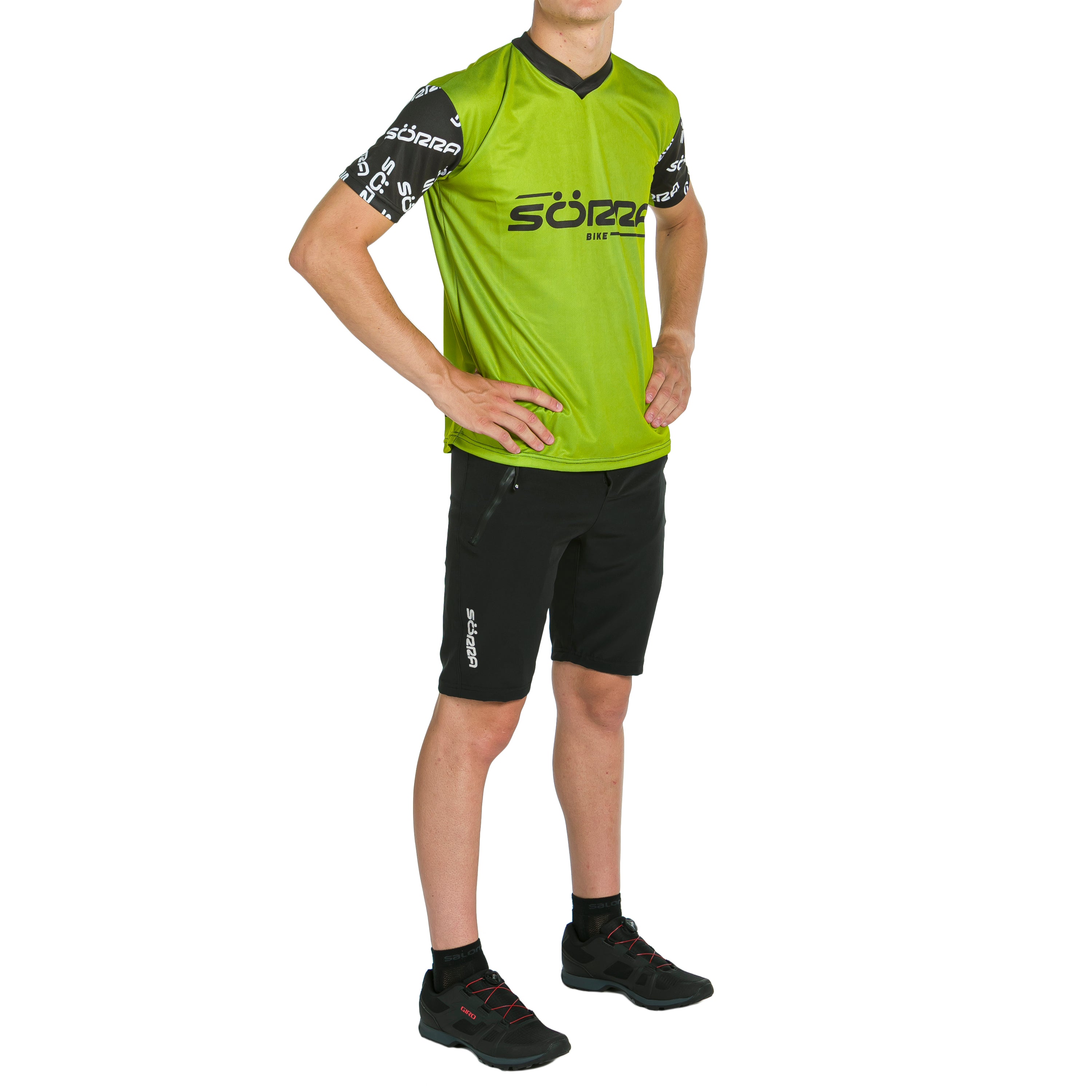 MTB CLOTHING SET SS 2 LETTERS GREEN