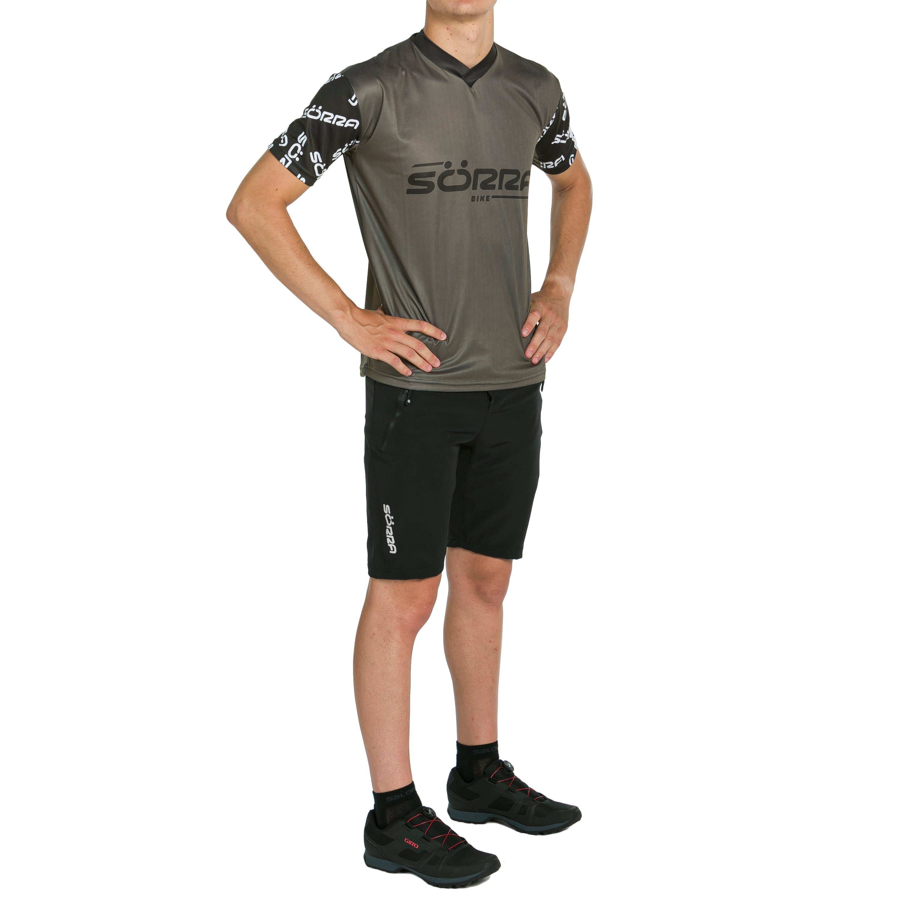 MTB CLOTHING SET SS 2 LETTERS GREY