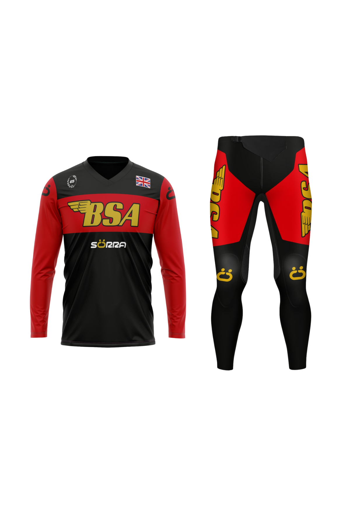 CONJUNTO TRIAL 2 CLASSIC BSA ROJO