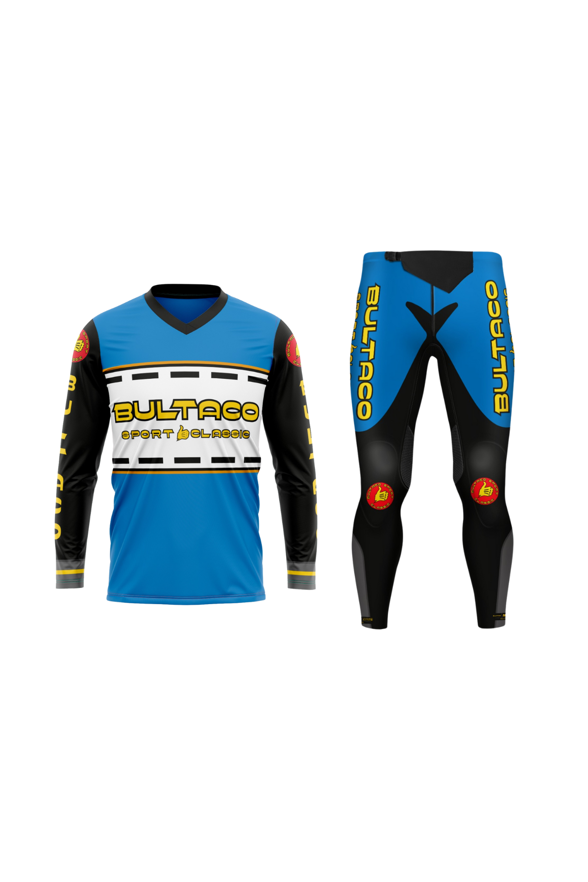 TRIAL CLOTHING SET 2 CLASSIC BULTACO BLUE