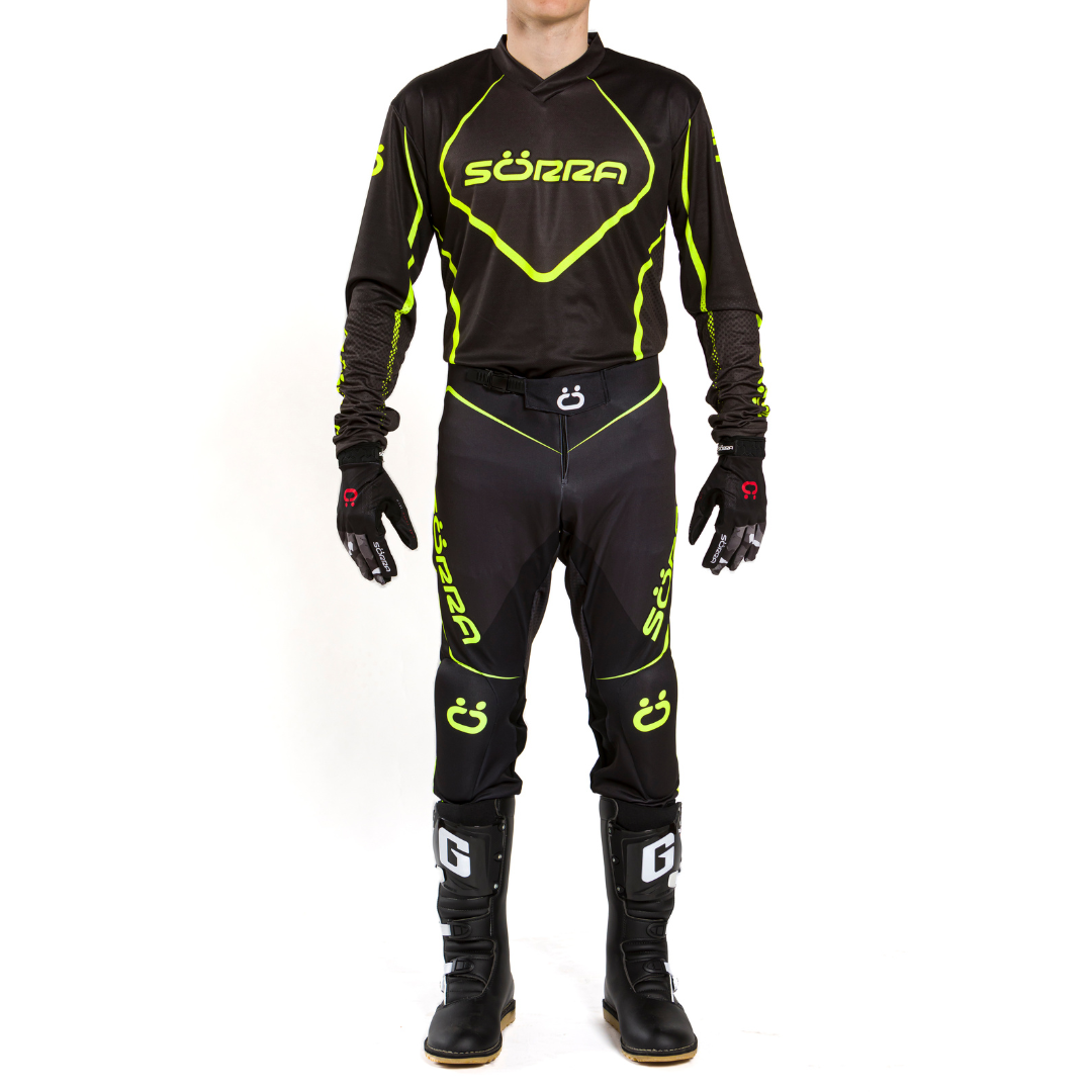 TRIAL CLOTHING SET 1 RACING X2 BLACK AND YELLOW