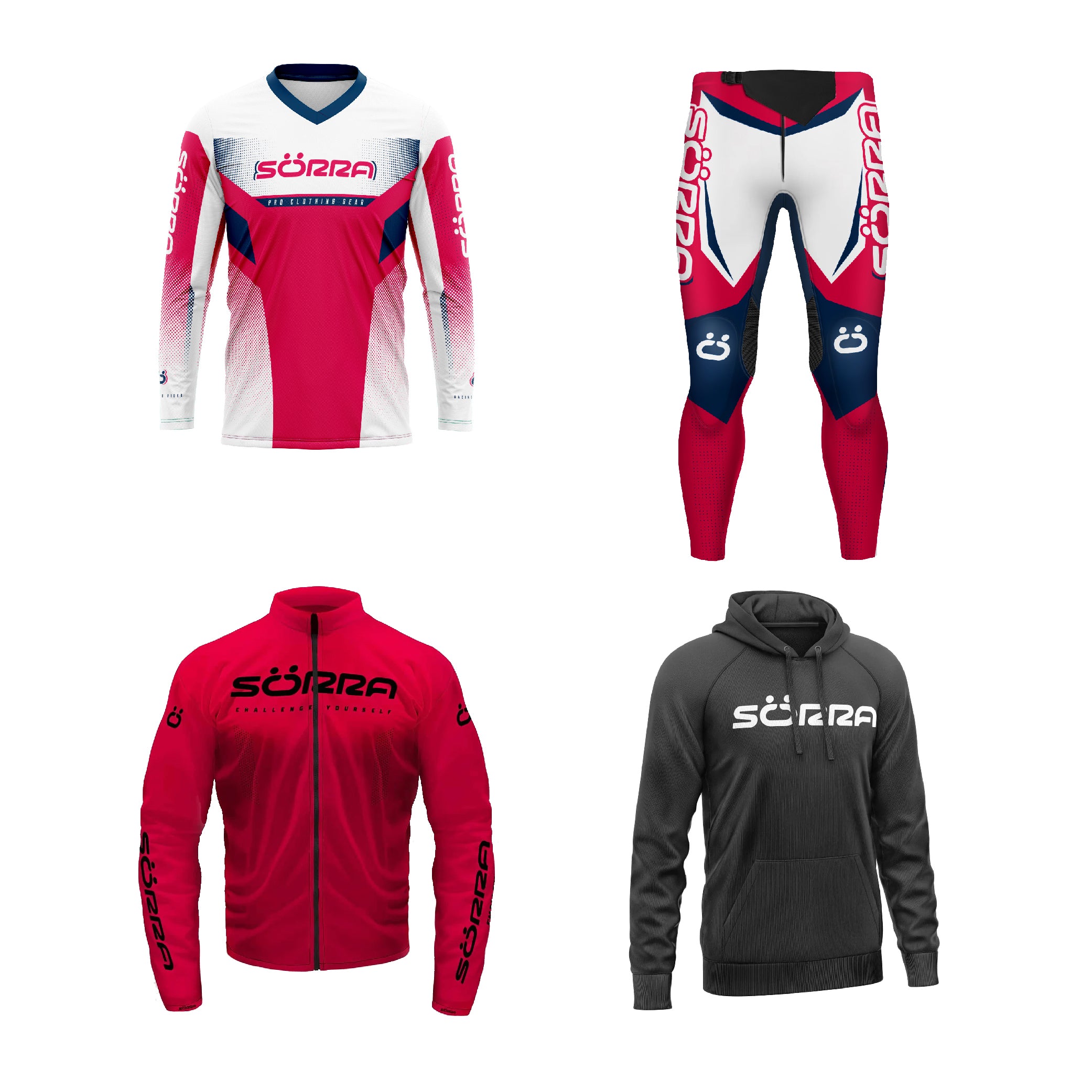 TRIAL CLOTHING SET 4 RACING + HOODIE