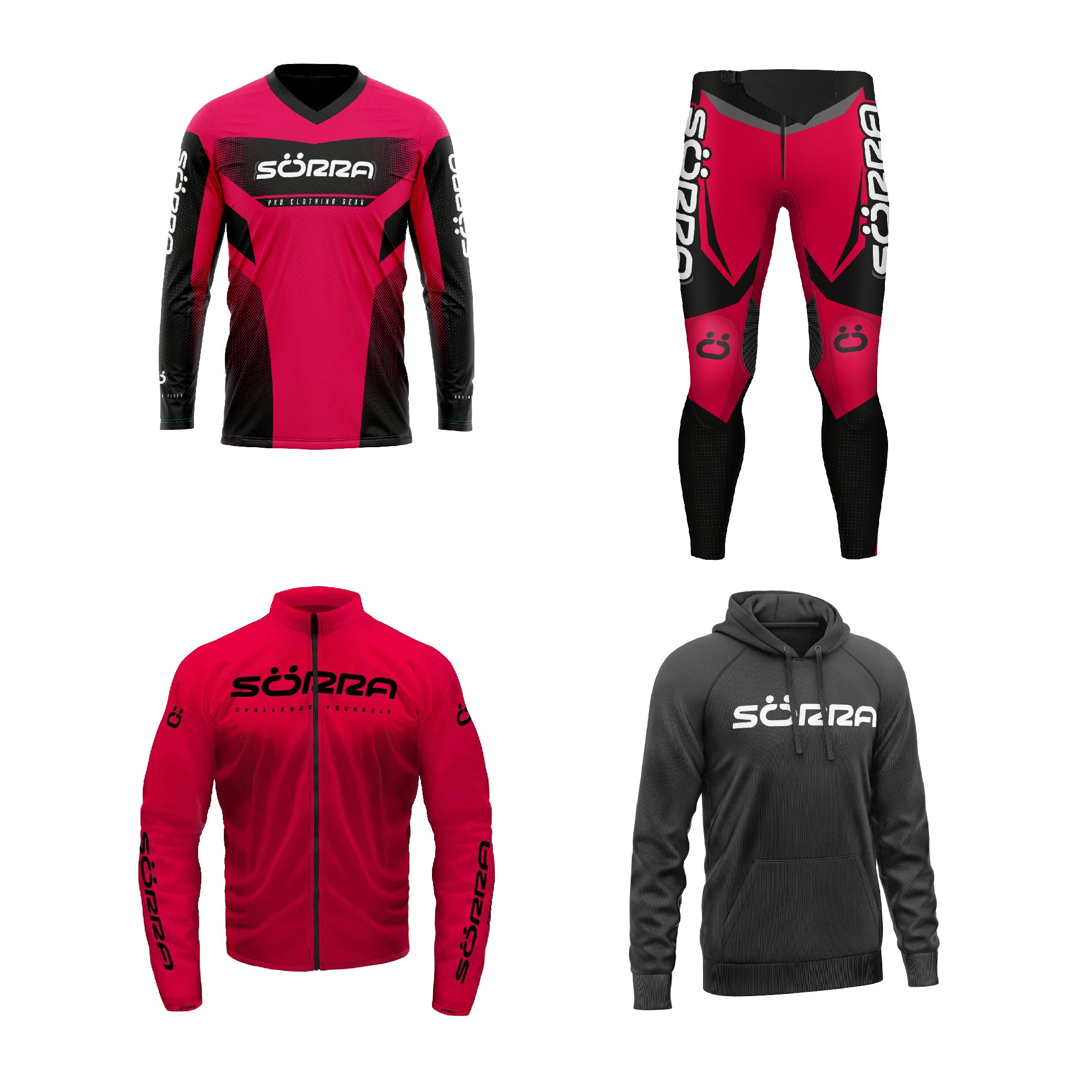 TRIAL CLOTHING SET 4 RACING + HOODIE