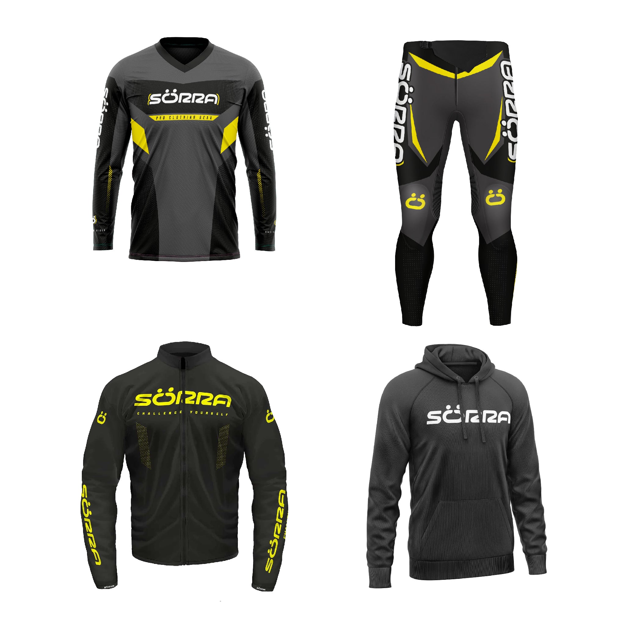 TRIAL CLOTHING SET 4 RACING + HOODIE