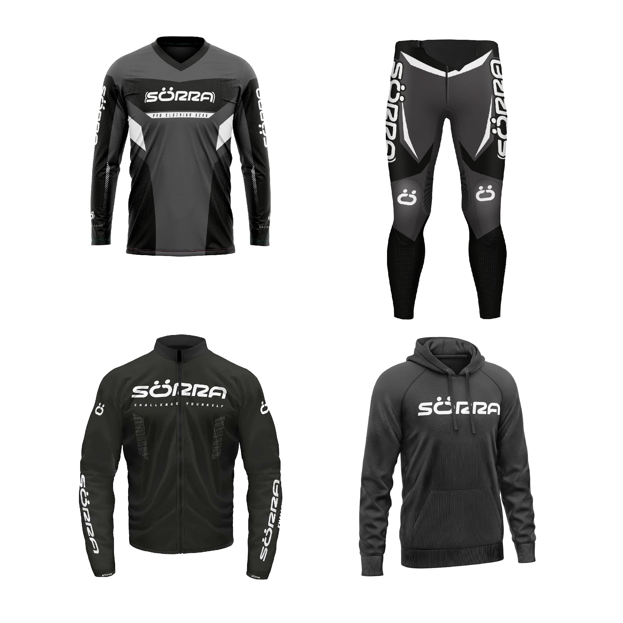 TRIAL CLOTHING SET 4 RACING + HOODIE