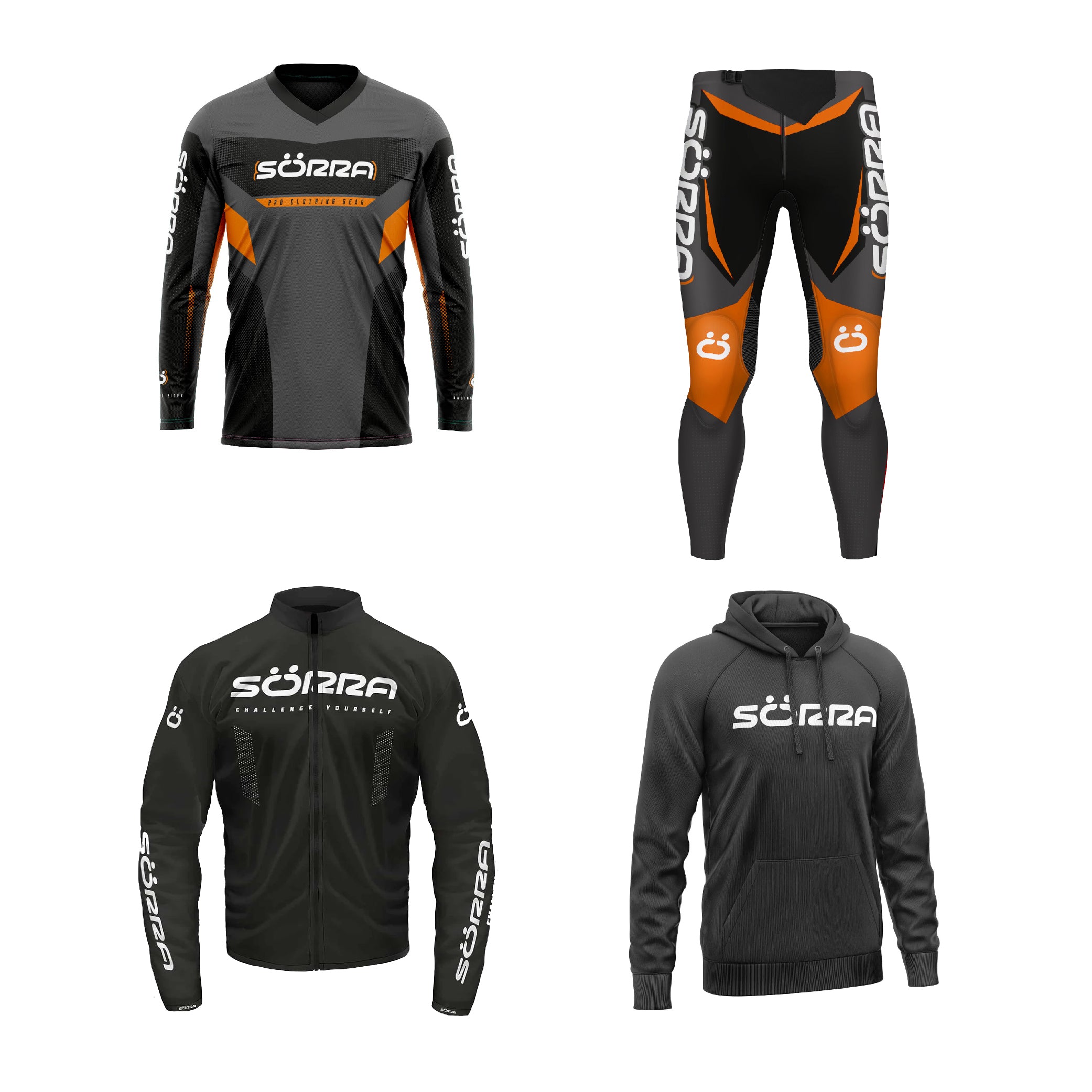 TRIAL CLOTHING SET 4 RACING + HOODIE