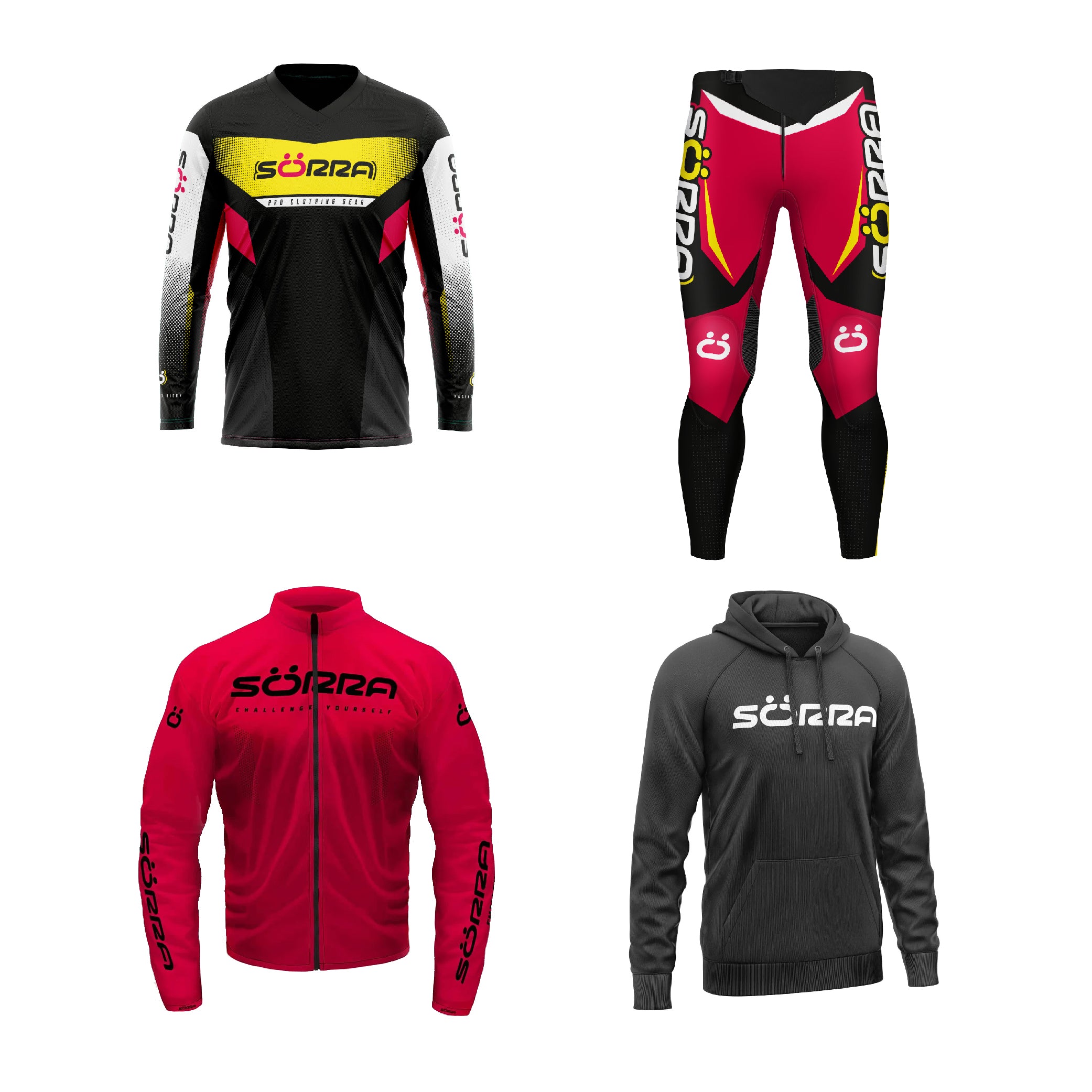 TRIAL CLOTHING SET 4 RACING + HOODIE