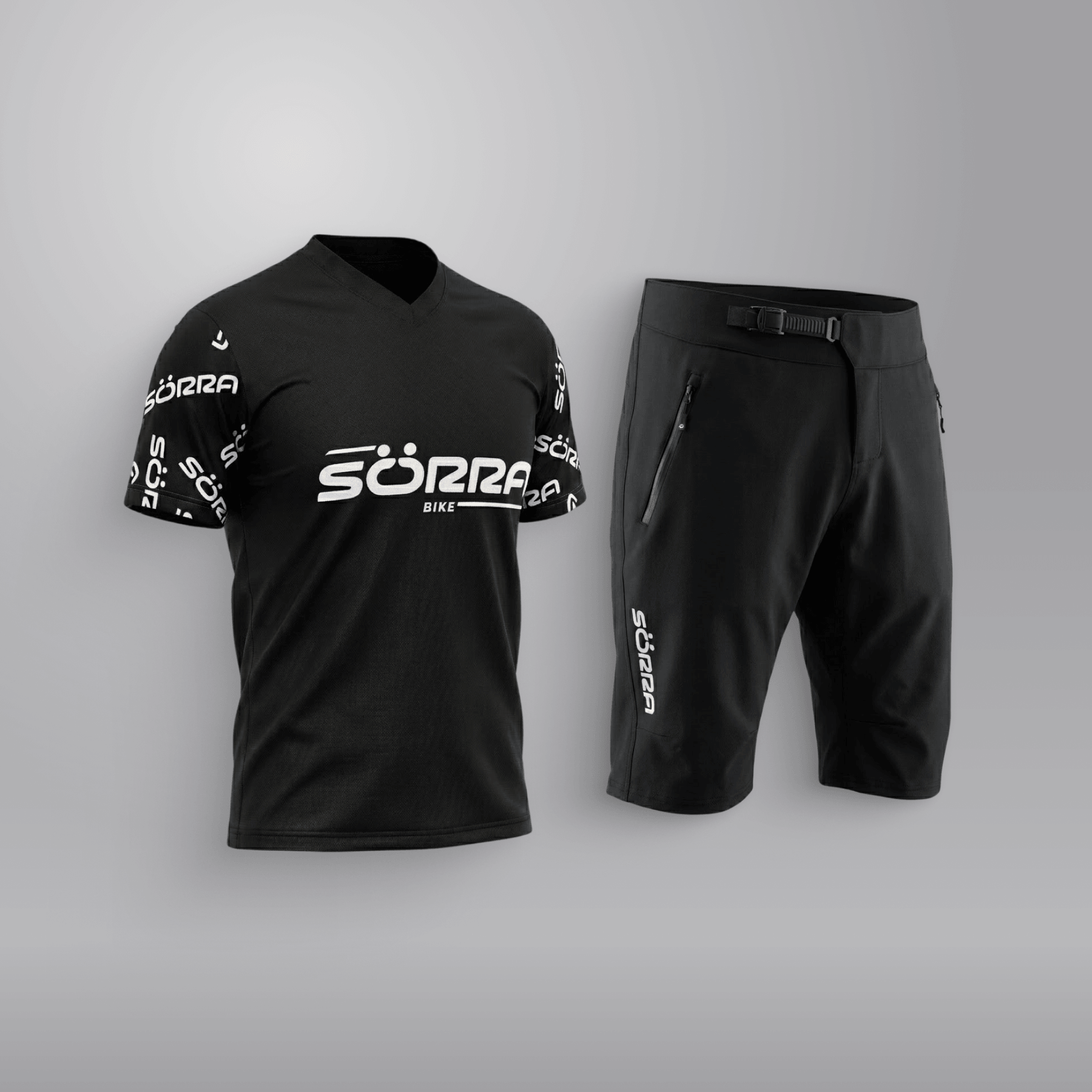 MTB Clothing Set SS 2 Letters Black