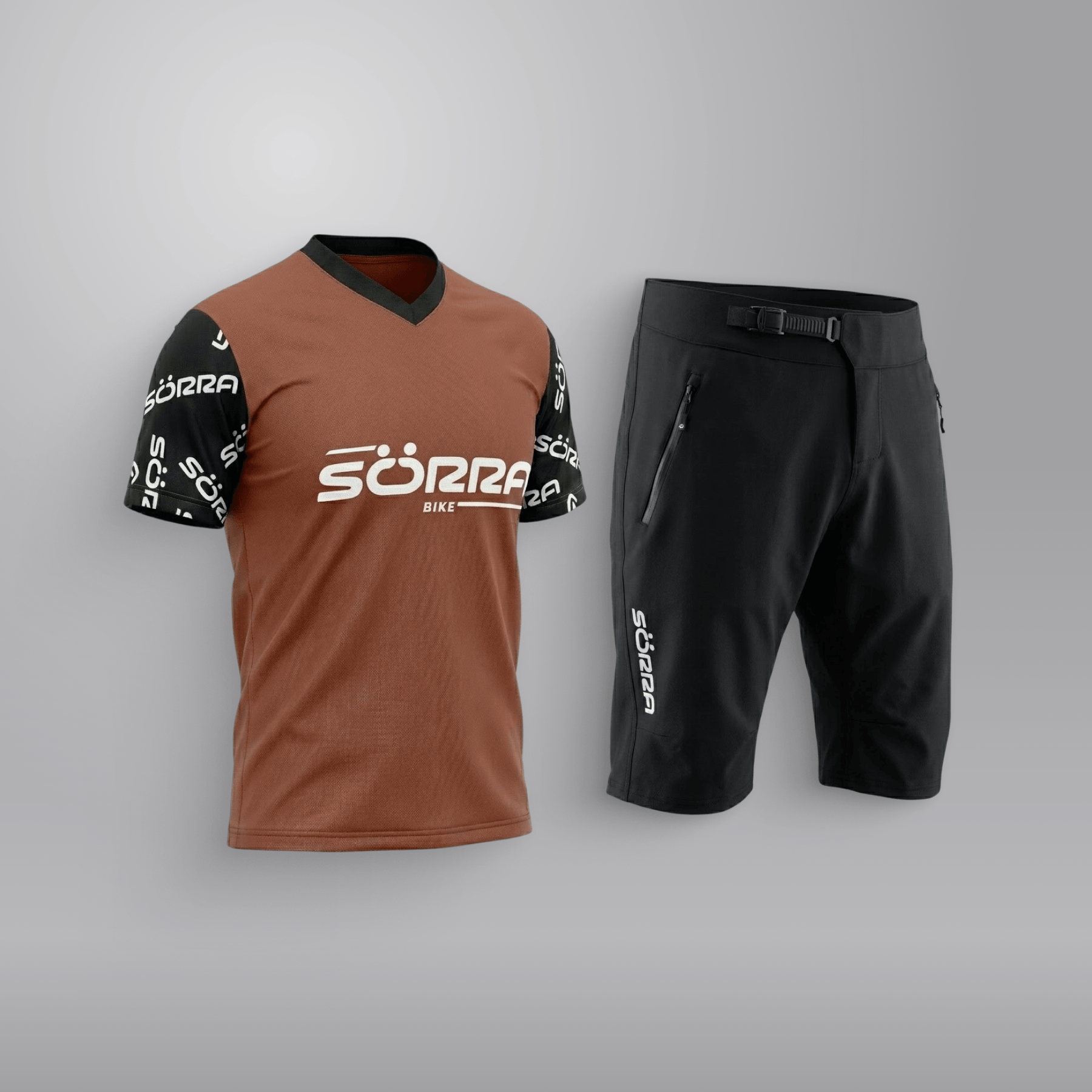 MTB Clothing Set SS 2 Letters Brown