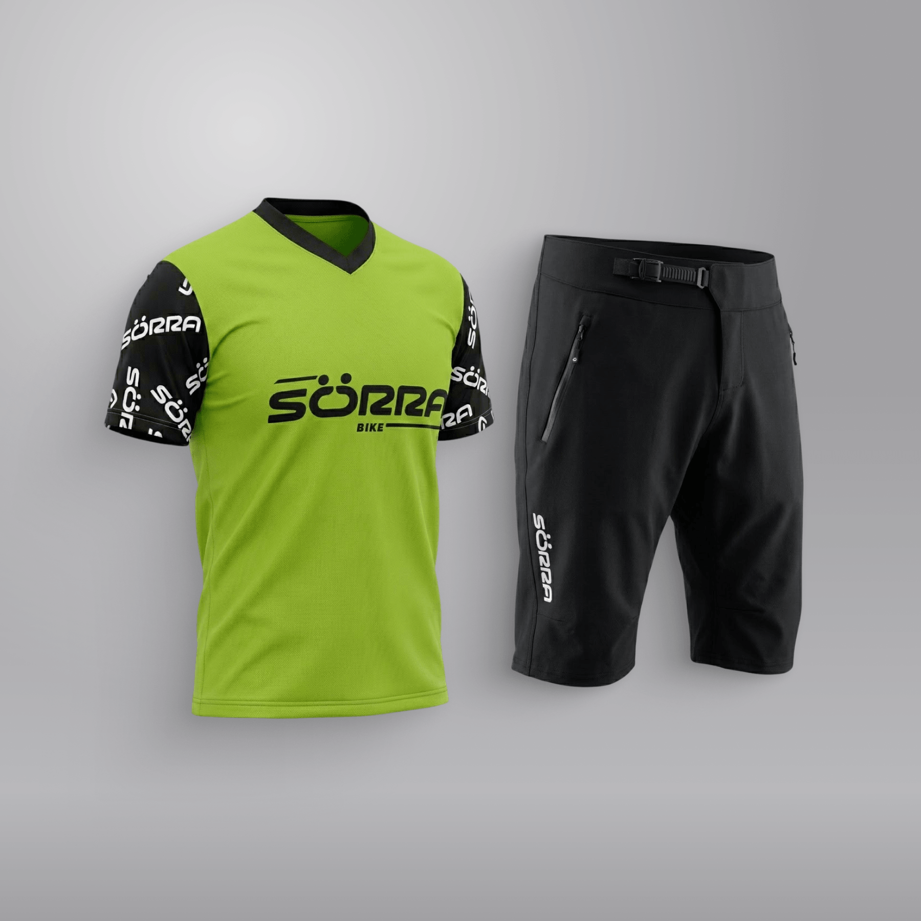 MTB Clothing Set SS 2 Letters Green