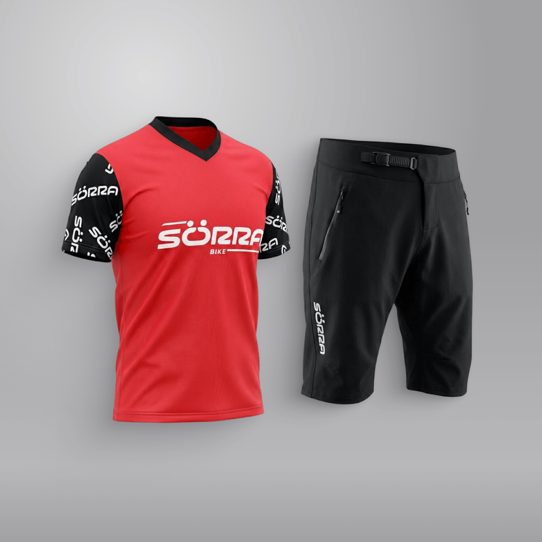 MTB Clothing Set SS 2 Letters Red