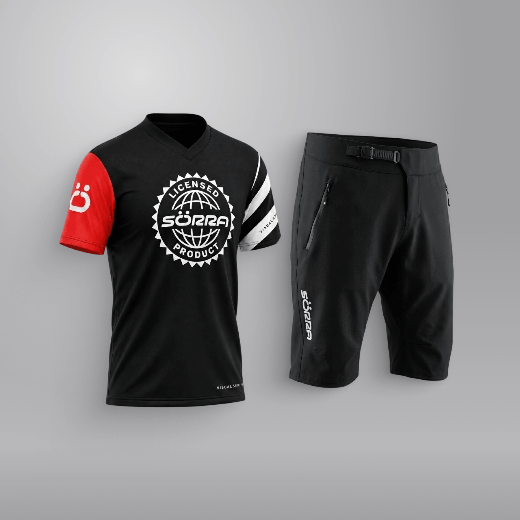MTB Clothing Set SS 2 Visual Series Red