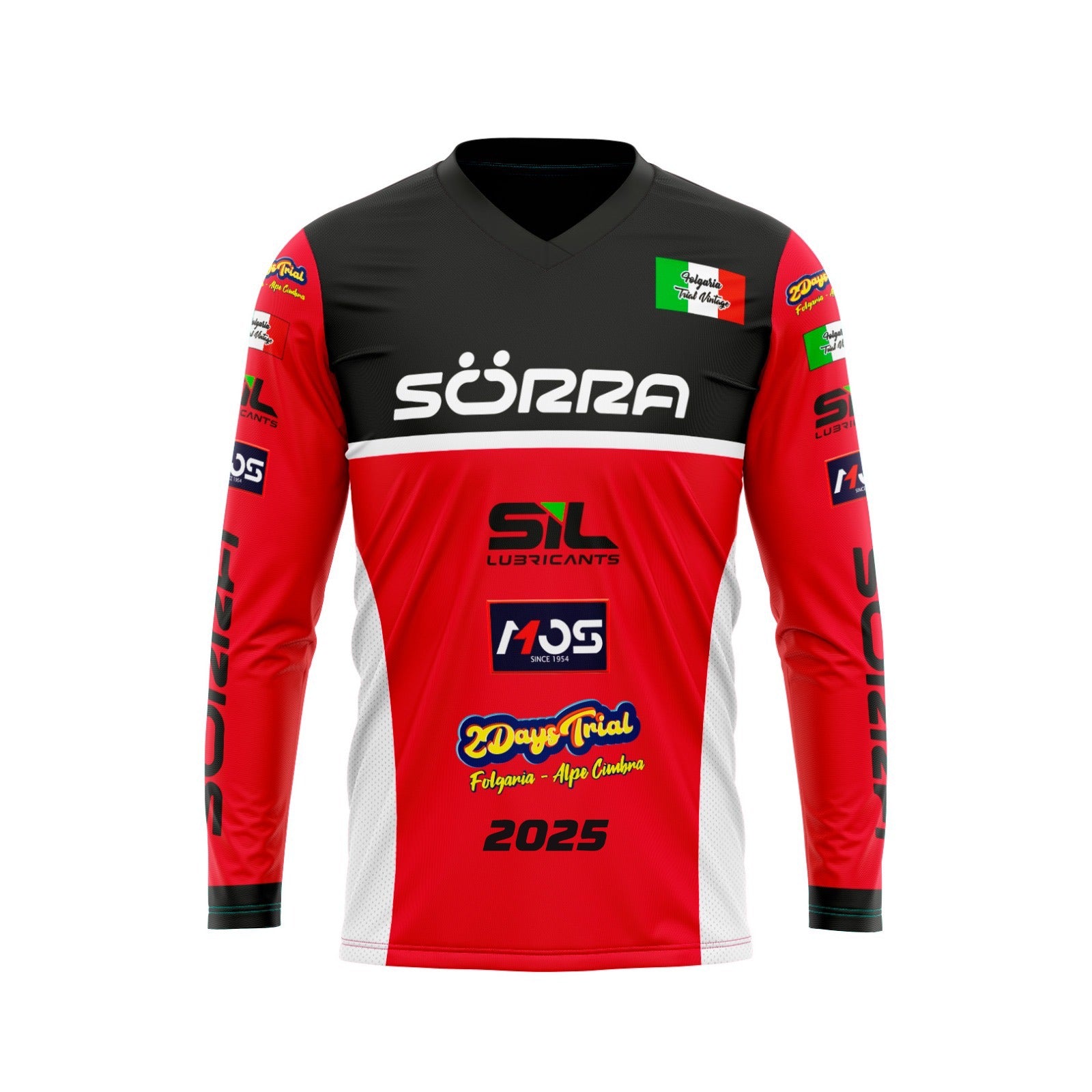 T-SHIRT FOLGARIA RED-BLACK